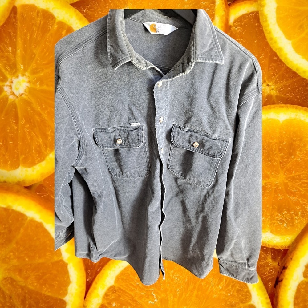 Carhartt Work Shirt Button Up Long Sleeve Rugged Outdoor Wear - Picture 3 of 7